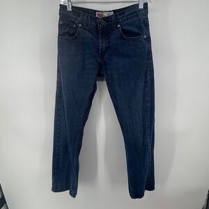 Levis 513 Slim Straight Dark Wash Denim Jeans Kids‎ Size 14 Reg